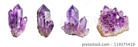 Amethyst crystal, gemstone, gem, mineral specimen PNG set bundle transparent background isolated graphic resource cutout. Lapidary, healing, geology, rockhounding, collecting Amethyst crystal, gemstone, gem, mineral specimen PNG set bundle transparent background isolated graphic resource cutout. Lapidary, healing, geology, rockhounding, collecting 119375419