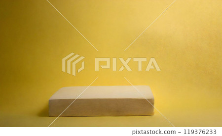 Deep pale yellow space, plain material, background 119376233