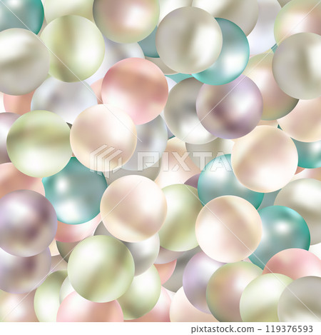 Realistic 3d glossy natural sea pearl. Spherical beautiful 3d color pearls, jewel gems, natural round shapes, jewelry element, romance or love symbol. Eps 10 119376593