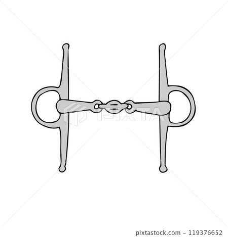 Vector hand drawn horse equestrian bit Vector hand drawn horse equestrian bit 119376652