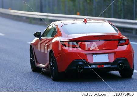 Red domestic sports car 119376990