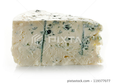 blue cheese on white background 119377077