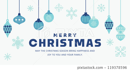 Christmas ornament background illustration (vector banner winter) 119378596