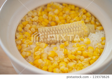 玉米飯用砂鍋煮 119378626