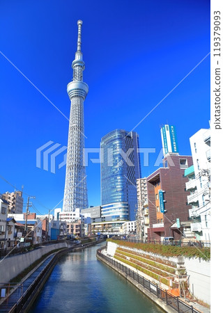 [東京] 晴空萬裡的東京晴空塔和東塔（東京晴空街道） 119379093