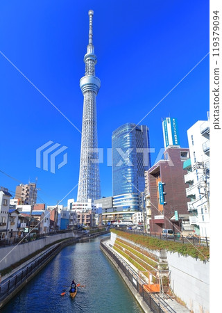 [東京] 晴空萬裡的東京晴空塔和東塔（東京晴空街道） 119379094