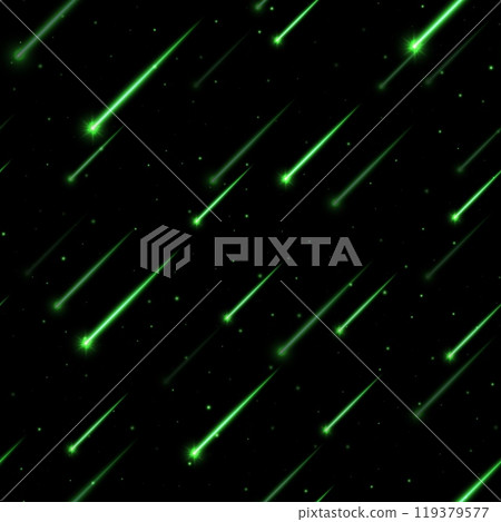 Seamless meteor rain, shooting stars background. Bright, streaking magic lights falling from the sky. Seamless meteor rain, shooting stars background. Bright, streaking magic lights falling from the sky. 119379577
