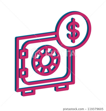Illustration Vector graphic of safe box icon template Illustration Vector graphic of safe box icon template 119379605
