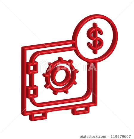 Illustration Vector graphic of safe box icon template 119379607