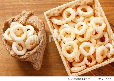 Traditional Brazilian starch biscuit, called polvilho biscuit in the basket Traditional Brazilian starch biscuit, called polvilho biscuit in the basket 119379656