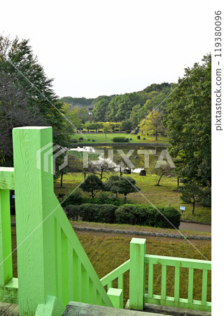 Shiroyama Park, early autumn, view from the observation plaza, Okegawa City 119380096