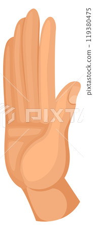 Take five hand gesture. Showing approve sign Take five hand gesture. Showing approve sign 119380475