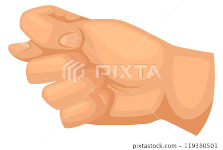Fig sign icon. Cartoon insult hand gesture 119380501