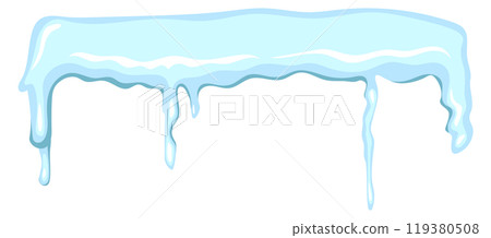 Frozen cap. Cold decorative effect. Cartoon snow 119380508