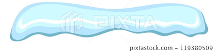 Snow cap. Winter ice frost cartoon element 119380509