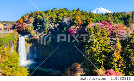 乙留瀑布和富士山(秋季) 乙留瀑布和富士山(秋季) 119380518