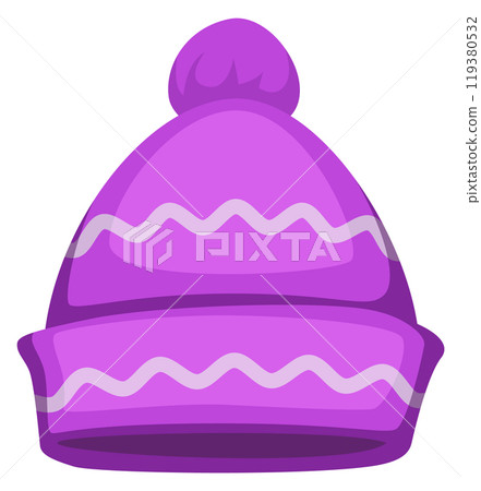Hat cartoon icon. Warm wool winter cap 119380532