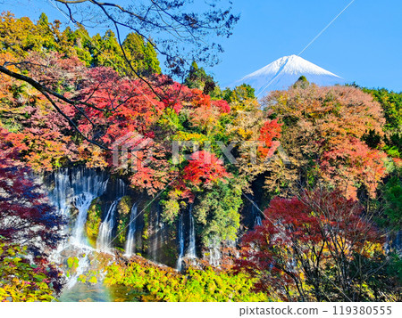 Shiraito Falls and Mt. Fuji (Autumn) Shiraito Falls and Mt. Fuji (Autumn) 119380555