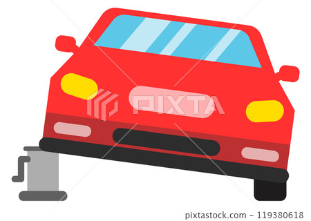Car tyre change. Auto repair in workshop garage Car tyre change. Auto repair in workshop garage 119380618