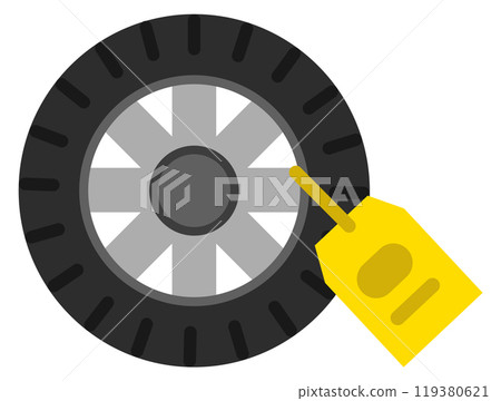 Wheel block icon. Car garage service repair 119380621