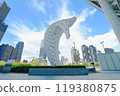 Kaohsiung, Taiwan - August 23, 2024: The whale sculpture in front of Kaohsiung Exhibition Center. 119380875
