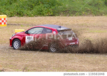 Automobile racing rally car SS time attack Automobile racing rally car SS time attack 119381048