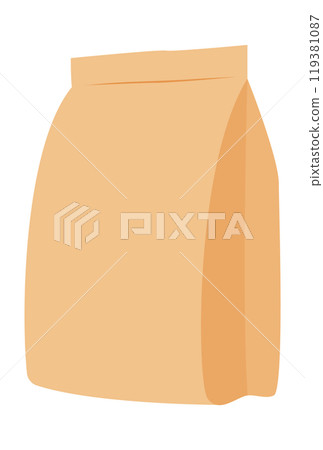 Illustration of a brown paper bag package Illustration of a brown paper bag package 119381087