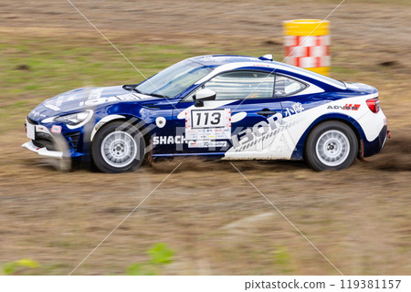 Automobile racing rally car SS time attack Automobile racing rally car SS time attack 119381157