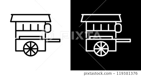 Street food simple line icon Street food simple line icon 119381376