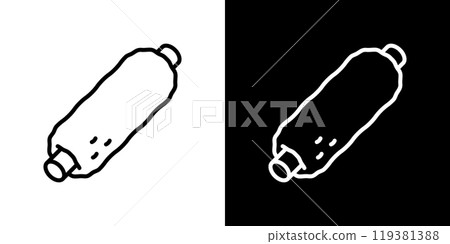 Simple line icon of burdock root roll 119381388