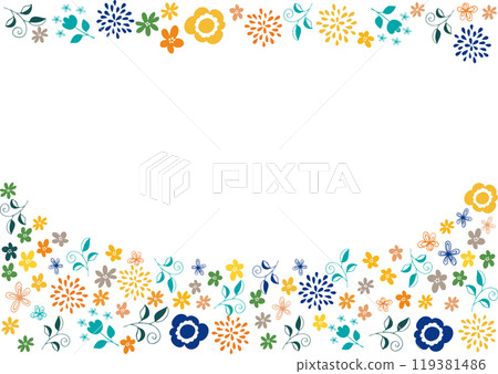 Scandinavian style rustic floral frame 2 Scandinavian style rustic floral frame 2 119381486