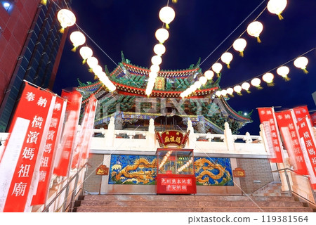 【神奈川縣】橫濱中華街媽祖廟夜景 119381564