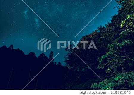 Mountains and starry sky photographed in early October in Horado, Seki City, Gifu Prefecture Mountains and starry sky photographed in early October in Horado, Seki City, Gifu Prefecture 119381945