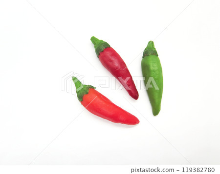 Small fresh chili peppers, colorful Small fresh chili peppers, colorful 119382780