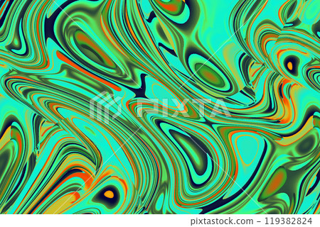 七彩大理石圖案翠綠色橘色 119382824