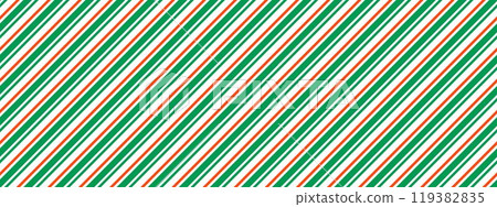 Christmas seamless pattern. Red green diagonal stripe background. Candy cane repeating decoration wallpaper. Winter holiday gift backdrop. Christmas peppermint present wrapping paper. Vector Christmas seamless pattern. Red green diagonal stripe background. Candy cane repeating decoration wallpaper. Winter holiday gift backdrop. Christmas peppermint present wrapping paper. Vector 119382835