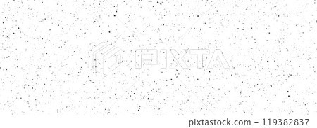 Black seamless speckle texture. Distress grunge grain dot background. Gritty dirt splash repeated pattern. Splattered grit overlay with drops, specks, flecks. Scuff weathered noise pattern. Vector Black seamless speckle texture. Distress grunge grain dot background. Gritty dirt splash repeated pattern. Splattered grit overlay with drops, specks, flecks. Scuff weathered noise pattern. Vector 119382837