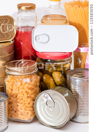 Food Reserves: Canned Food, Spaghetti, Pate, Tuna, Tomato Juice, Pasta, Fish and Grocery Food Reserves: Canned Food, Spaghetti, Pate, Tuna, Tomato Juice, Pasta, Fish and Grocery 119383050