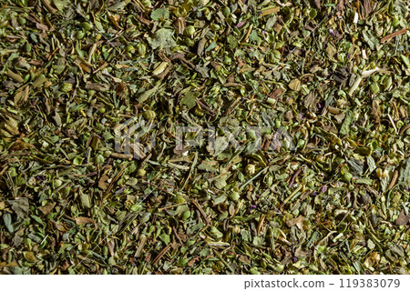 Dry Aromatic Herbs and Flavorful Spices Mix 119383079