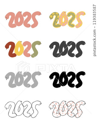 2025 letter logo snake letter illustration color 119383587