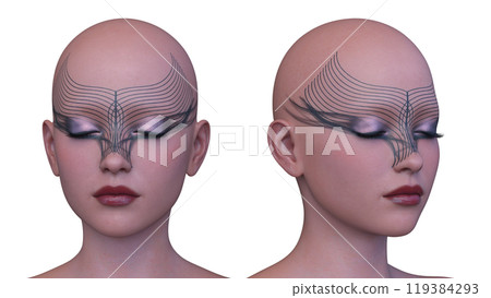 Close-up of a woman's face 119384293