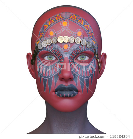 Close-up of a woman's face 119384294