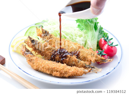 魚子炒毛鱗魚(白底) 魚子炒毛鱗魚(白底) 119384312