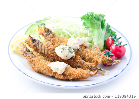 魚子炒毛鱗魚（白底） 119384319