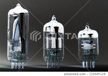 vacuum tube, retro radio lamp 119385129