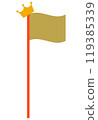 Golden flag illustration 119385339