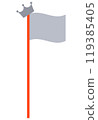 Silver flag illustration 119385405