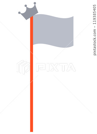 Silver flag illustration 119385405