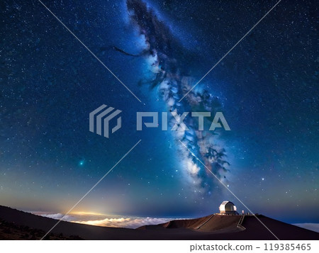 A star-filled sky seen from the summit 119385465