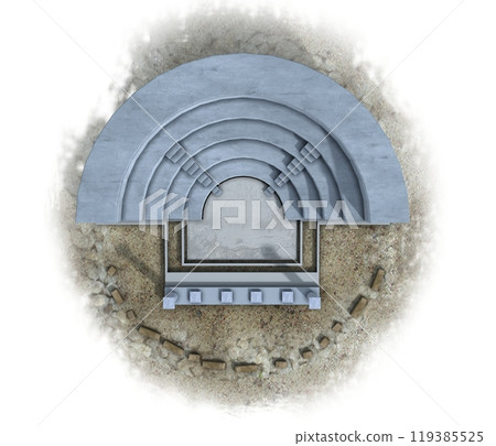 ancient house, medieval building, 3d visualization, illustration ancient house, medieval building, 3d visualization, illustration 119385525